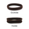 HOYOLS Soft Seamless Hair Ties, Dark Brown Stretch Cotton Hair Bands Ponytail Holder for Women Thick Hair, No Slip No Damage No Pull Scrunchies Headbands 100 Pcs (Espresso)