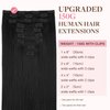 GOO GOO Clip in Hair Extensions Real Human Hair, 20inch 150g 9Pcs, 1 Jet black, Remy Human Hair Extensions Clip ins for Women, Natural Human Hair