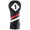 Majek Retro Golf Headcovers Black Red and White Vintage Leather Style 1 3 5 Driver and Fairway Head Covers Fits 460cc Drivers Classic Look
