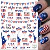 winthrop 12 Sheets 4th of July Independence Day Nail Art Stickers, Memorial Day 3D Patriotic American Flag Design Self-Adhesive Nail Art Decals, DIY Manicure Decoration Supplies Accessories Women