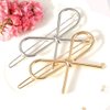 4 Pcs Simple Hair Clips Metal Bow Shaped Hairpin Clamps Hair Accessories for Women and Girls (Gold and Silver)