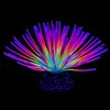 Uniclife Aquarium Imitative Rainbow Sea Urchin Ball Artificial Silicone Ornament with Glowing Effect for Fish Tank Landscape Decoration