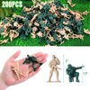 CHAXUNTEN 200PCS Army Men Toy Soldiers, Plastic Army Men Action Figures, 10 Poses Yellow and Green Soldiers Playset for Boys Birthday Gift