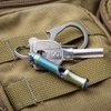 TACRAY Titanium Emergency Whistle, Portable Lanyard Keychain Whistle, Loud Whistle up to 120 decibels, for Emergency Survival, Life Saving, Hiking, Camping, and Pet Training (Yellow + Blue)