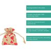 12-pack 3x4 Jute Burlap Canvas Gift Bags w/Drawstring (Red Hearts, X-Small) - for Presents, Party Favors, Retail, Samples by TheDisplayGuys