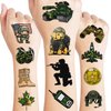Military Camo Temporary Tattoos - Memorial Day 80PCS Camouflage, Veterans Day Themed Stickers for Kids Birthday Party Supplies, Decorations, Favors and Prizes - Cute Gifts for Boys and Girls