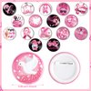 HOWAF 48pcs Breast Cancer Awareness Temporary Tattoos, 15pcs Breast Cancer Awareness Bracelets, 16pcs Breast Cancer Awareness Buttons Badge, Breast Cancer Awareness Party Favors 79pcs