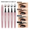Eyebrow Microblading Pencil, 3D Waterproof Eye Brow Contouring Pen, 4-Tipped Precise Brow Pen, Natural Fine Stroke Magic Makeup Eyebrow Pencils Gifts for Women Mom Sisters Friend Coworker