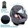 Universal Car Seat Rain Cover,Weather Shield for Infant Car Seat with Storage Bag, Side Ventilation & Handle Opening, Provides Extra Protect Baby During The Covid-19, Baby Travel Accessories(Black)