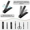 Manicure Kit Christmas Stocking Stuffers for Men - Manicure Set, Nail Clippers Kit, 7 Pcs Manicure and Pedicure Kit, Black Nail Care Kit Christmas Gifts For Men Dad Husband Boyfriend Father Women Mom