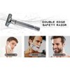 G.B.S Men’s Classic Chrome Adjustable Butterfly Open Double Edge Safety Razor, Smooth Shave with 20 Premium Sharp Blades