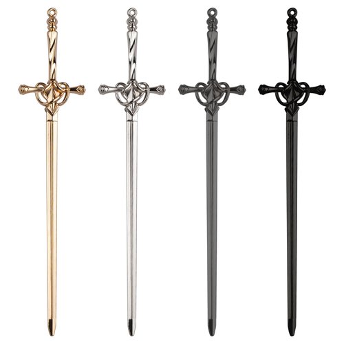 Framendino, 4 Pack Ancient Style Sword Hair Chopsticks Chinese Style Hair Sticks for Bun Hair Long Hair Classic Vintage Hair Sticks Women Hair Accessories