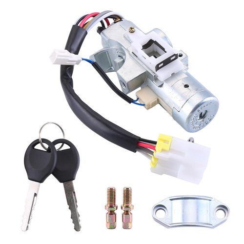 D87004S100 Ignition Switch Lock Cylinder with 2 Keys and fod Compatible for 1999-2004 Nissan Frontier Xterra Ignition Switch Lock Cylinder Assembly US545 1S6111 LS1367 Ignition Switch Assembly