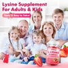 Mchokuu L-Lysine 1000mg Gummies, Chewable Lysine Supplement for Adults & Kids Immune Support, Essential Amino Acid, Vegetarian, Non-GMO, Sugar-Free, Gluten Free, Strawberry Flavor, 60 Counts