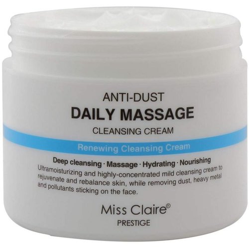Miss Claire Prestige Anti-dust Daily Massage Cleansing Cream, White, 300 ml