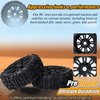 RC Station 1/8 Scale RC Buggy Tires 17mm Hex RC Wheels and Tires PreGlued 17mm Hex 1/8 RC Buggy Tires and Wheels with Foam Inserts, for Arrma Typhon 6S 3S Talion 6S, Team Losi 8IGHT, HPI 4PCS