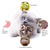 Gochanmon Catnip Toys-2Pcs Natural Silvervine Stick Catnip Ball&Bell Ball-Cat Toys for Indoor Cats- Cleaning Teeth Molar Tools Matatabi Cat Chew Toy-Kitten Toys All Breeds