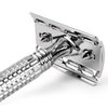 Qshave - Men or Women Short Handle Classic Double Edge Lighter Travel Safety Shaving Razor, 1 Pc