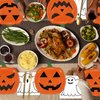 100 Pcs Halloween Paper Plates and Napkins Halloween Theme Tableware Party Supplies for Spooky Themed Party Birthday, Serves 50 Guests