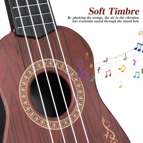 Toddmomy Kids Ukulele Toys 4 Strings Toddler Ukulele Kids Guitar Ukulele Musical Instrument Early Education Toys for Kids Toddler Beginners