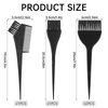 Aeaocvo 4 Pcs Professional Hair Dye Brush Set, Hair Coloring Brush Kit, Hair Dye Applicator Brush for Salon and Home Use, Tinting Combs for Precise Application (Black)