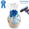 Morepack Easter Shrink Wrap Bags,14x18 Inches Clear Shrink Wrap 20 Pack PVC Heat Shrink Bags for Gift Basket