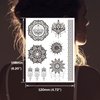 VIWIEU Fake Small Black Henna Temporary Tattoos 10 Pack for Adult Women, Realistic Flower Lace Finger Hand Arm Removable Body Art Stickers Summer Wedding Party Bridal Favors, Long Lasting Waterproof