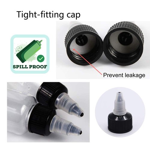 Meirrnyyu 20 Pcs 4 Oz Plastic Squeeze Condiment Bottles with Twist-on Cap Lids,Sauce Bottle with Squeeze Top,Squirt Condiment Bottles for Ketchup,Mustard,Olive Oil and More