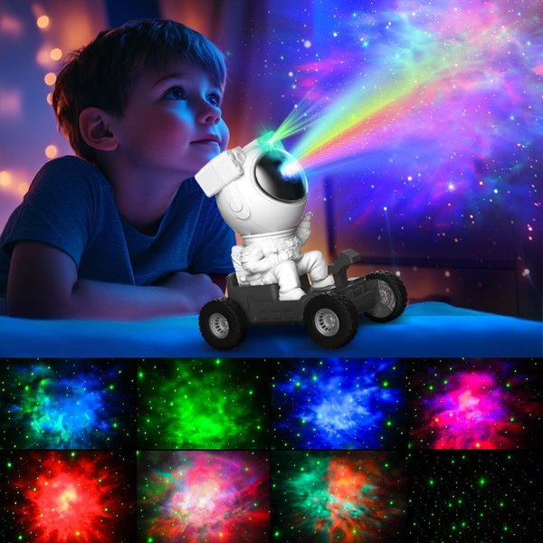 Astronaut Star Galaxy Projector Light 2.0 with Timer, 8 HD Nebula Effects,360° Adjustable Space Buddy Planetarium Projector Night Light for Bedroom