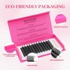 Lash Extensions 5D Eyelash Extensions W Lashes 0.07mm Thickness D Curl Lashes Mix 8-15mm Soft Lash Trays Pestañas Pelo a Pelo Natural Matte black False Eyelashes Individual Lashes(W-5D-0.07-D,8-15mm)