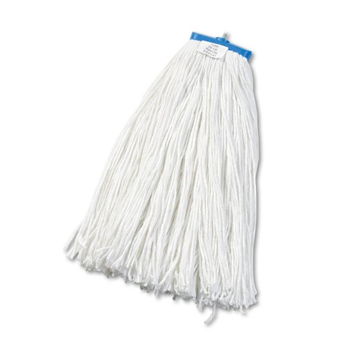 Boardwalk 724REA Cut-End Lie-Flat Wet Mop Head, Rayon, 24oz, White