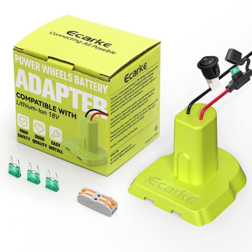 Power Wheel Adapter for Ryobi One+ 18V P108 P107 P102 P100 Li-ion & Ni-Cd Battery,Power Connector for Rc Toy & Car,12 Gauge Robotics Rc Truck（with 30A Fuse & Switch & Wire terminals）