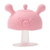 Baby Teething Toy, Teething Relief Pacifier, Baby Chew Toys for Sucking Needs(Pig Pink)