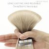 Lacer Human Hair Tape in Extensions Darkest Brown to Platinum Blonde Tape in Hair Extensions Human Hair 24 Inch 20pcs 50g Tape Hair Extensions Straight Seamless Skin Weft Real Human Hair