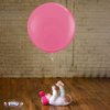 PMU Premium Latex Balloons - Jumbo Size Balloons for Birthdays, Wedding Parties, Baby Shower, Indoor & Outdoor Party Events & Decoration Supplies - Made in USA, 36 Inch Flamingo Pink, Pkg/3