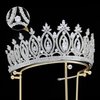 QXMYOO Luxury Cubic Zirconia BrideTiara and Crowns for Women Silver CZ Bridal Headpiece for Wedding Prom Birthday Pageant Quinceanera (Silver)
