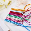 FREEBLOSS 8 Set Braided Rainbow Ribbon Hair Barrettes DIY Hair Clips Kit Retro Ribbon Barrettes Making Kit Ribbon Hair Accessories for Girls, Instructions Included