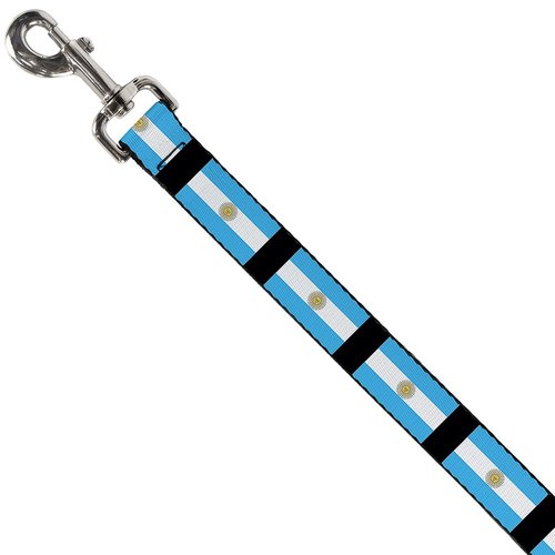 Dog Leash Argentina Flags 4 Feet Long 1.0 Inch Wide