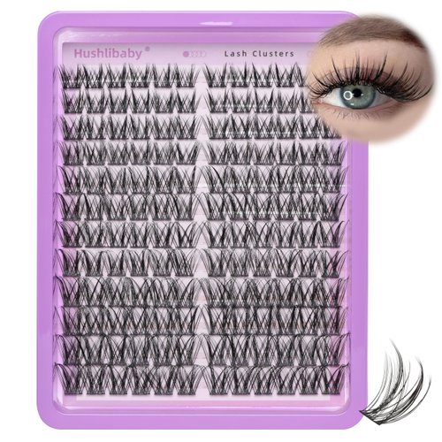 Wispy Lash Clusters Natural Lash Clusters 12-20mm Lash Extension Natural Eyelash Clusters CC Curl Eyelash Lashes Extensions DIY Individual Lashes by Hushlibaby