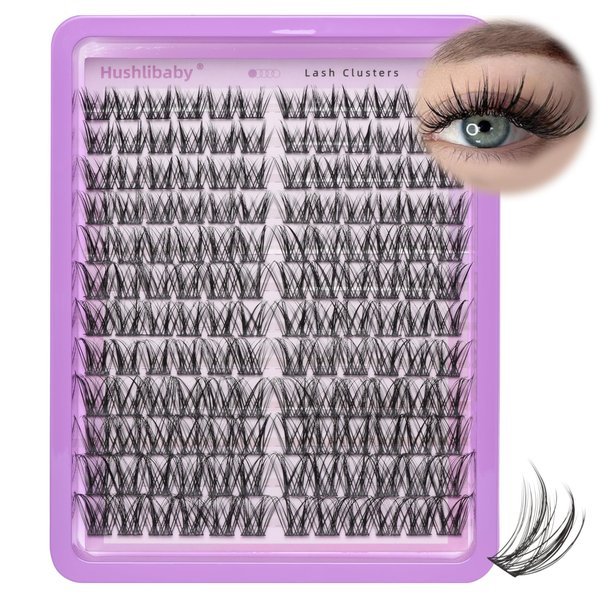 Wispy Lash Clusters Natural Lash Clusters 12-20mm Lash Extension Natural Eyelash Clusters CC Curl Eyelash Lashes Extensions DIY Individual Lashes by Hushlibaby