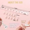 FSpronail Nail Stand for Press Ons Nail Display with 96 Pcs Reusable Sticky Putty Practice Magnetic Fake Nail Holder for Home DIY Beginner Salon Acrylic Nail Art Kit Accessories