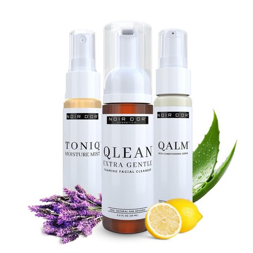Noir D'or Acne Scar Treatment, Hyperpigmentation Treatment for Face, Acne Skincare | Three Step Extra Gentle Scar Repair Set for Acne Scars and Dark Spot Remover | Breakout Acne Treatment for Scars