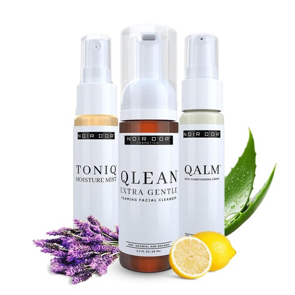 Noir D'or Acne Scar Treatment, Hyperpigmentation Treatment for Face, Acne Skincare | Three Step Extra Gentle Scar Repair Set for Acne Scars and Dark Spot Remover | Breakout Acne Treatment for Scars