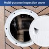 smartmarine Boat Hatch Black 4" 6" 8" Round Non Slip Inspection Hatch w/Detachable Cover for Marine Boat Yacht (6 inch)