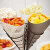 Restaurantware 3.5 x 6.8 Inch Food Cone Display 1 Cone Holder Stand - Spiral 4 Slots Black Iron Ice Cream Cone Holder For Snacks Appetizers Or Desserts