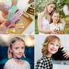 Starneey 100 Pcs Hair Clips Cute Hair Clips Girl Mini Metal Snap Hair Clips Barrettes Candy Color Small Hair Pins Hair Accessories for Kids, Baby, Teens, Toddlers, Women