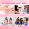 268W UV Nail Lamp, UV Light for Gel Nails with 60pcs Professional Nail Light 4 Timer Setting Nail Dryer for Home Salon Nail Art Tools