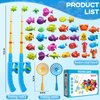 Magnetic Fishing Game Toys for Kids Toddlers 3-5 4-8, Water Table Bathtub Toys with Pole Rod Net Plastic Floating Fish, Water Bath Pool Outdoor Toys for Kids Toddlers Baby Age 3 4 5 6 7 8 Year Old