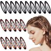 20pcs 2.8 Inch Oval Snap Hair Clips for Women Water Drop Shape Clips Metal Amber Ellipse Non-Slip Hair Grips Black and Brown Women Girls Hair Accessories