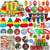 YOAUSHY 117 Pcs Party Favors for Kids, Classroom Christmas Gifts for Kids Students, Christmas Stocking Stuffers Goodie Bag Stuffers Pinata Bulk Toys, Treasure Box Toys for Classroom Prizes